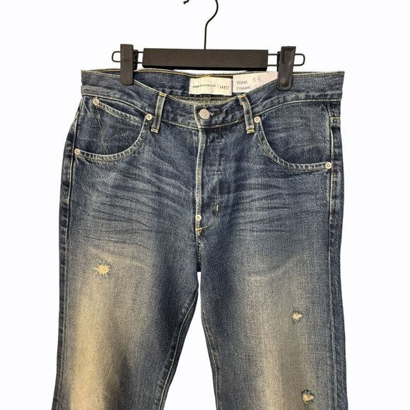 Paper denim & Cloth 100% Cotton Distressed Bootcut Blue Jeans Size 29 Casual Y2K - Picture 3 of 8